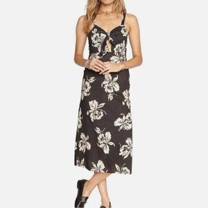 Amuse Society Black and Cream Hawaiian Dress